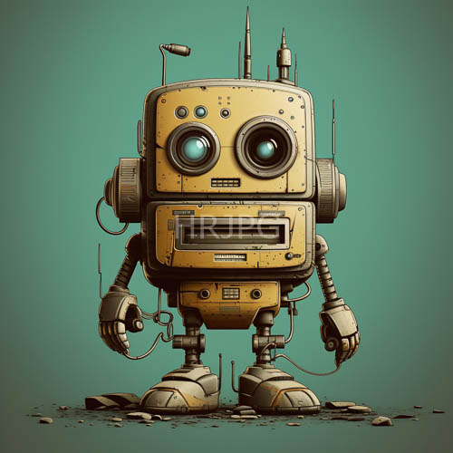 yellow rectangular machines stand prominently against teal backgrounds