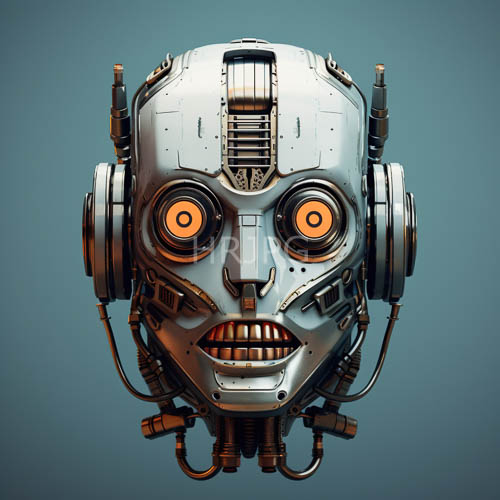 High Resolution: Anthropomorphic Robotic Faces Feature Silver Skin Orange Sensors download. | HRJPG.com