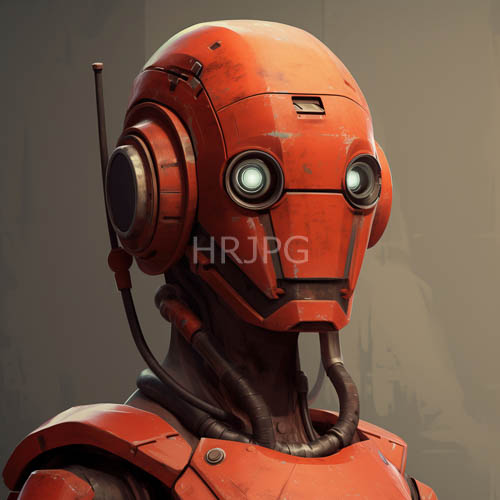 High Resolution: Gently-Worn Orange Humanoid Robots Display Significant Surface Wear download. | HRJPG.com