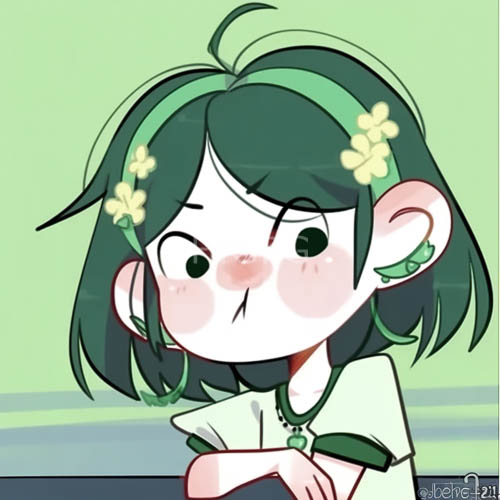 High Resolution: Green Haired Anime Girls Display Surprised Facial Expressions download. | HRJPG.com