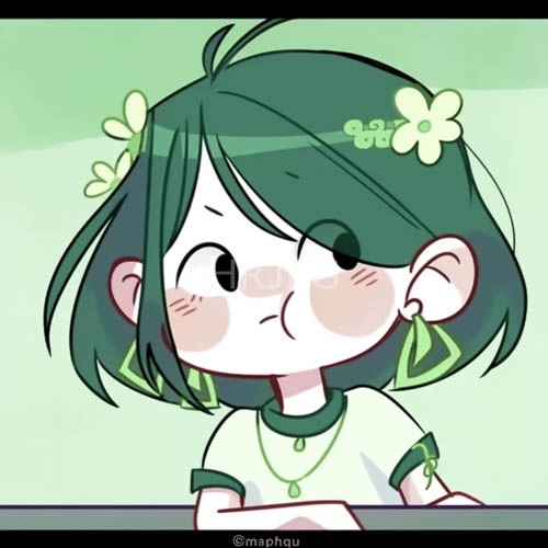 pouting lipped anime girls look askance in confusion