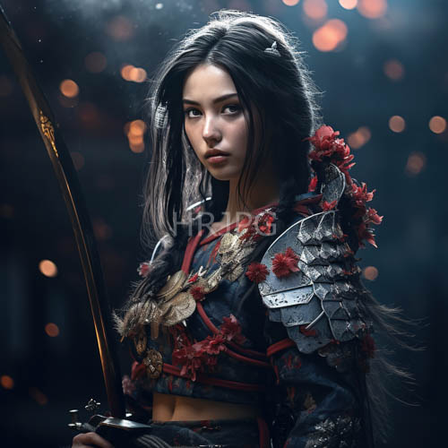 High Resolution: Asian Women Wear Ornate Armor Adorned With Flowers download. | HRJPG.com