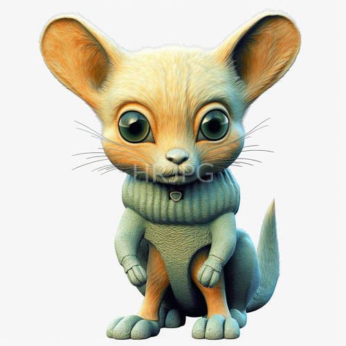 charming fennec foxes wear textured gray turtleneck sweaters