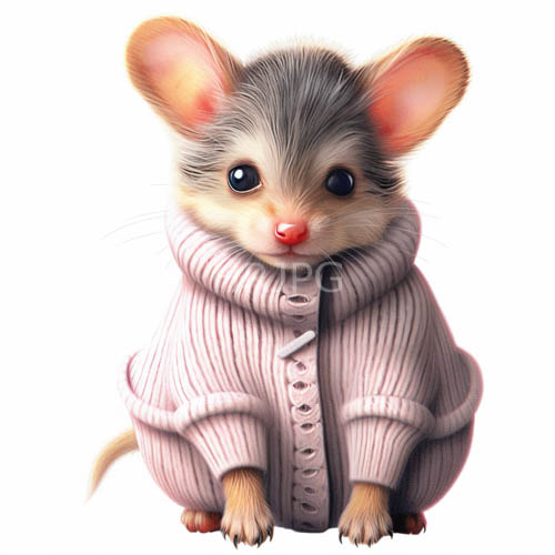 tender purple knitted sweaters frame adorable fluffy mice