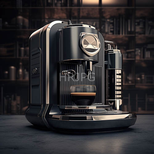 vertical ridges define vintage style espresso machine models