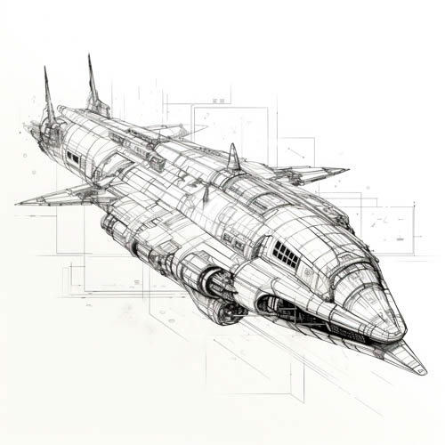 High Resolution: Elongated Fuselages Define Twin Engine Space Vessel Designs download. | HRJPG.com