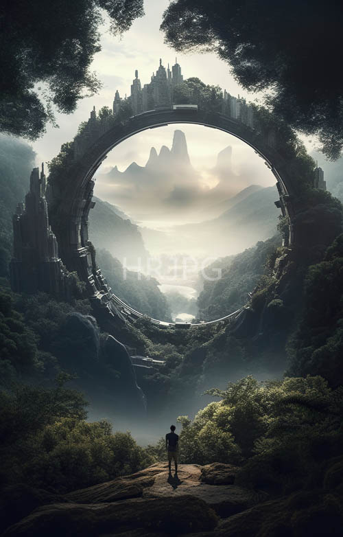 ancient ruins form perfect circular archways within landscapes
