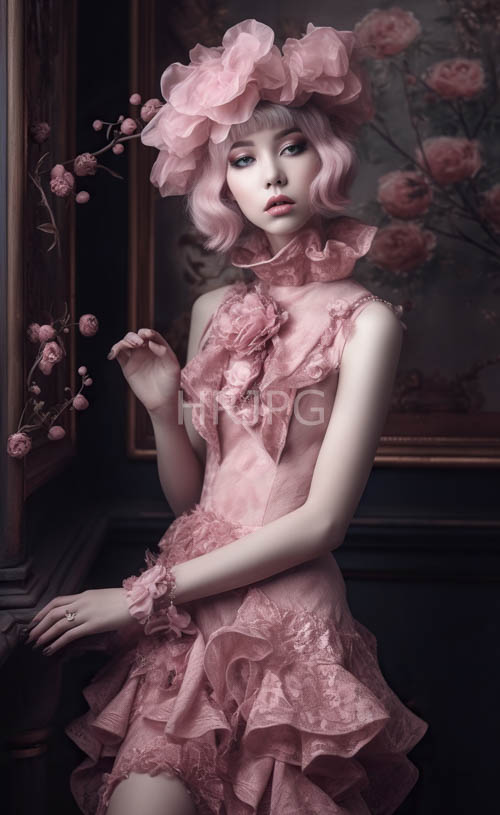 ruffled lace fabrics highlight delicate features of women