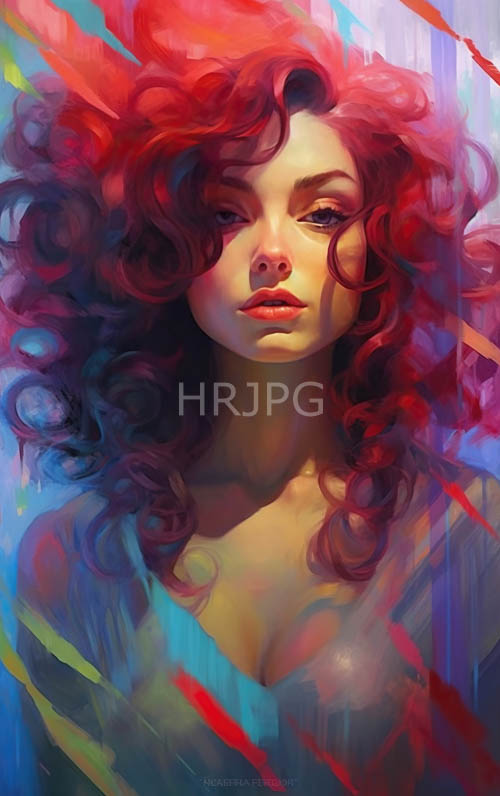 introspection defines portraits featuring blue purple hair blends