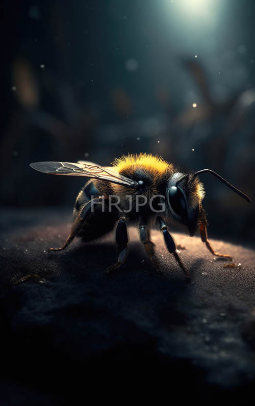 interwovenly detailed bees shimmer in macro focus today