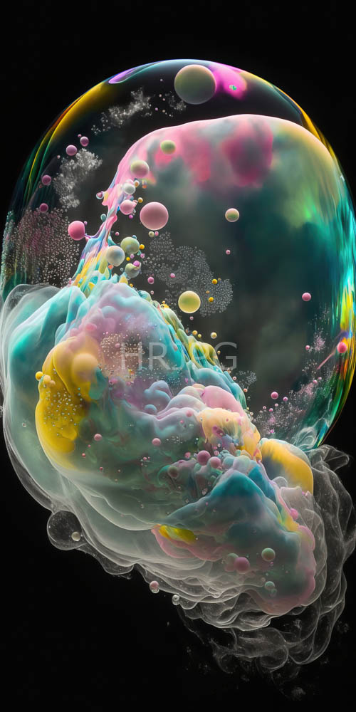 High Resolution: Serenely Lit Translucent Bubbles Hold Colorful Fluid Forms Today download. | HRJPG.com