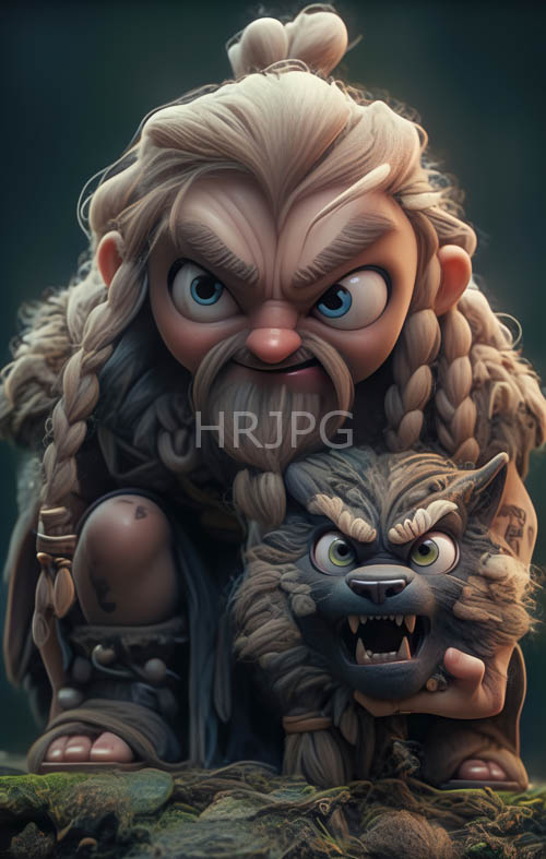 snarling wolf creatures face off against angry humanoids daily