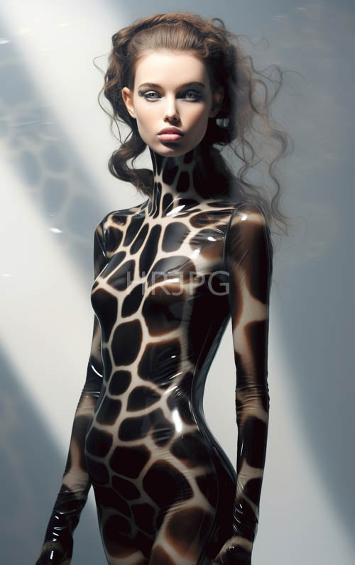 glossy black latex bodysuits clothe attractive fair skinned women