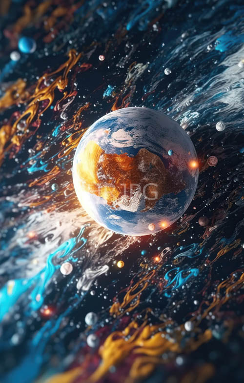 vivid blue oceans define earth displayed from space daily