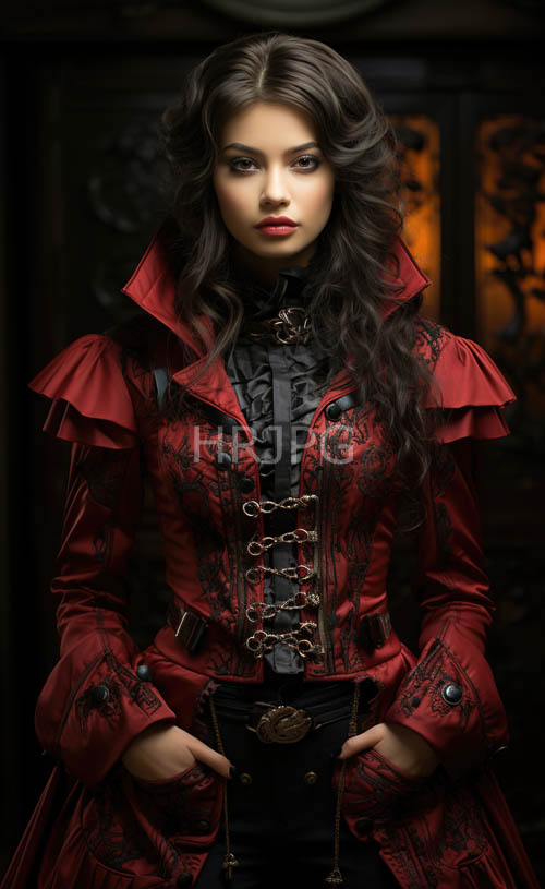 rich red satin dresses adorn attractive long haired women