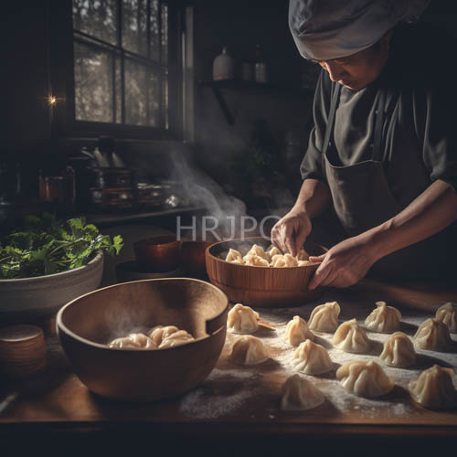 High Resolution: Flour dust particles float through sunlight onto a wooden kitchen table download. | HRJPG.com