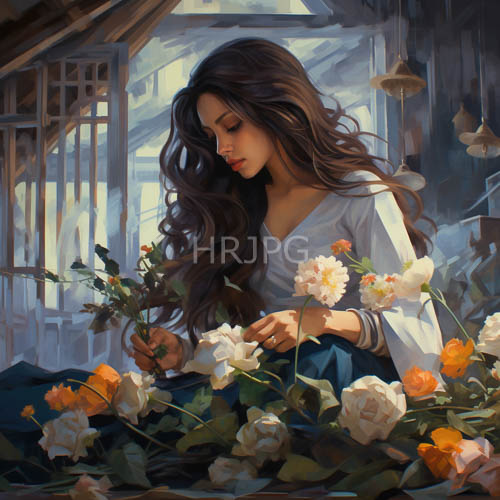 warm sunlight bathes vibrant flower petals in a peaceful garden space