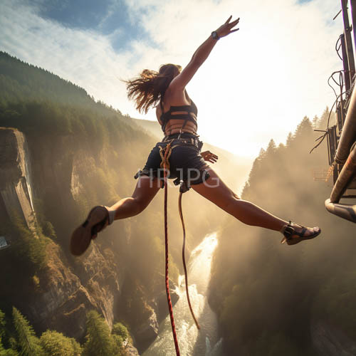 athletic climber frames forested canyons with intense movement and natural beauty