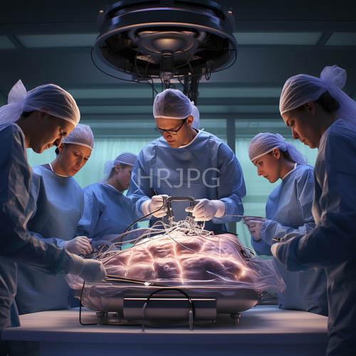 High Resolution: Operating Room Under Intense Overhead Lights Medical Professionals Focus download. | HRJPG.com