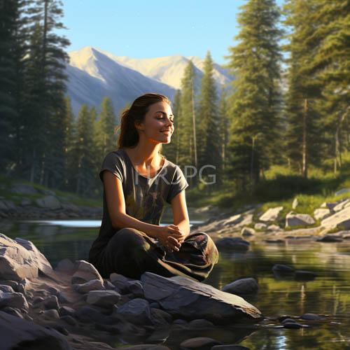 mountain streams and pine trees provide a serene backdrop for quiet reflection