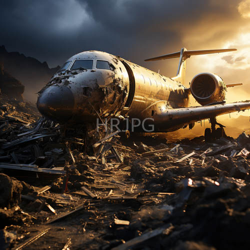abandoned jet airplane weathered by time and natures reclamation efforts