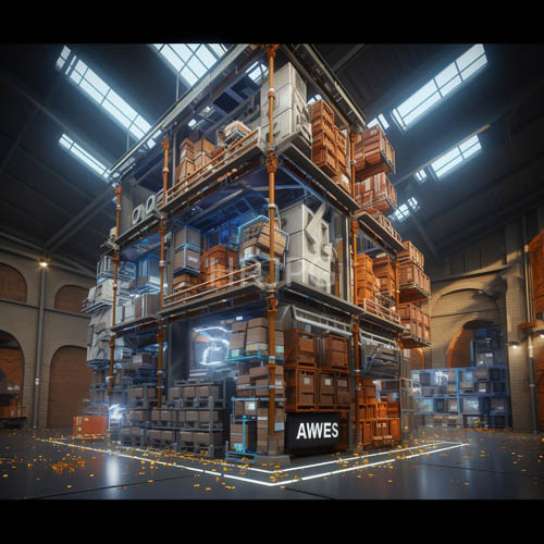 warehouse inventory of premium goods displayed under natural light