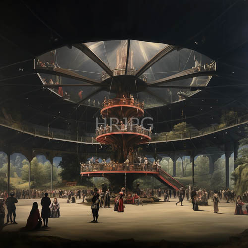 High Resolution: Victorianera crowds gather in grand hall observing multitiered glass platforms under dome light download. | HRJPG.com
