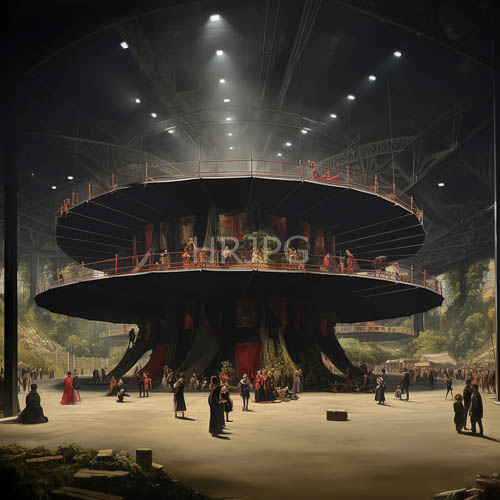 circus tents come alive with intricate costumes and lush greenery amidst highenergy performance