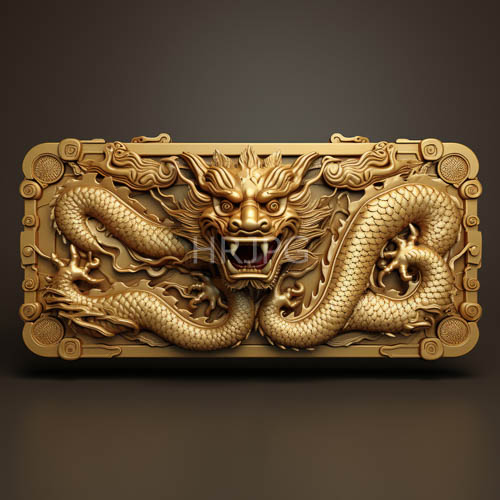woven gold dragon figures interlock with cloud carvings on rectangular boxes
