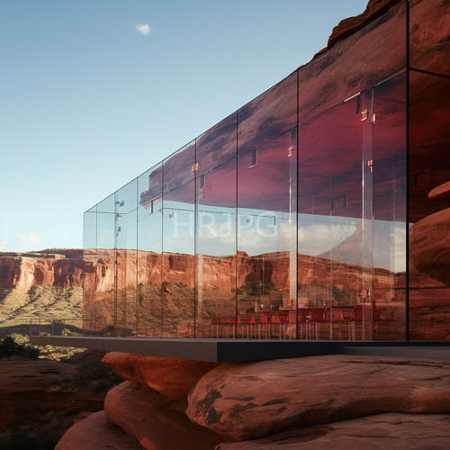 High Resolution: Red Rock Canyons Home Modern Glass Building Architecture download. | HRJPG.com