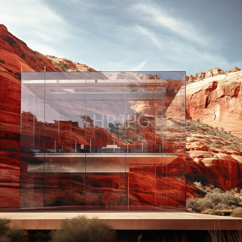 modern glass houses blend rockclad walls with desert landscapes rugged sandy ground