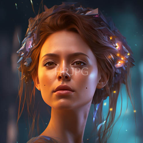 mystical crystals embellish enchanted female form against midnight skyline