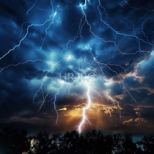 stormy skies tear apart nighttime canvases with electric veins and dark landscapes