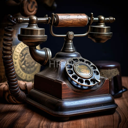 forgotten technology meets mechanical elegance in antique brass telephone