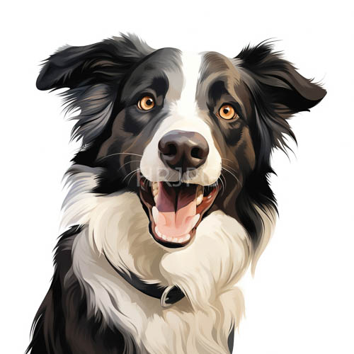 High Resolution: Joyful Border Collie with Vibrant Expression and Cozy Texture download. | HRJPG.com