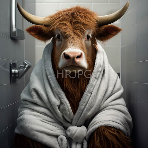 High Resolution: Metallic shower fixtures catch light beside soft terrycloth bathrobe folds download. | HRJPG.com