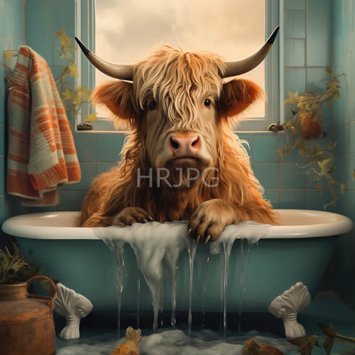 High Resolution: Light colored porcelain bathtubs hold shaggy fur under soft lighting download. | HRJPG.com