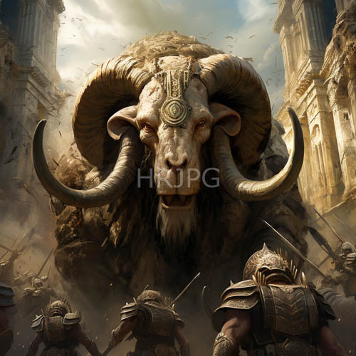 ancient ruins collide with armed warriors in a highenergy fantasy battle