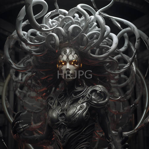 ethereal women in shimmering armor confront confining dark bars in fantasy realm