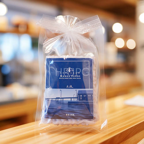 makgeolgi package premium packaging secured with clear plastic and white ribbon bow