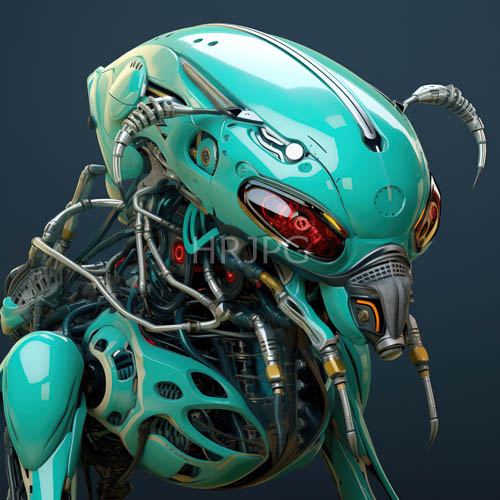 teal armor plates protect exposed gears against dark blue backdrops