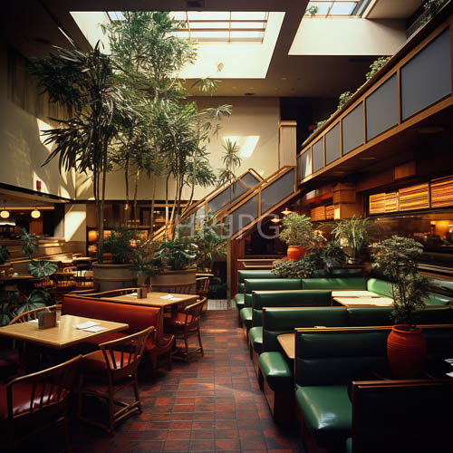 High Resolution: Natural Light Highlights Rustic yet Professional Indoor Restaurant Ambiance with Earthy Materials download. | HRJPG.com