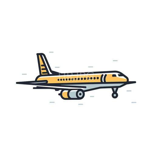 commercial jets embodying movement against white backgrounds with distinct branding