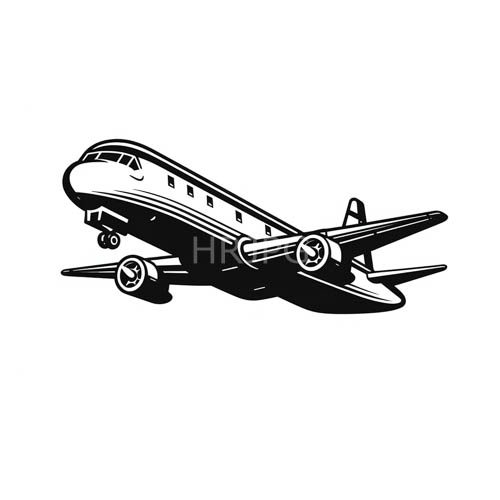 airplanes display structural clarity and aerodynamic design in midflight profile