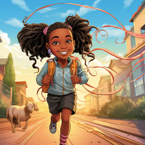 sunlit atmosphere illuminates suburban street pavement during outdoor play
