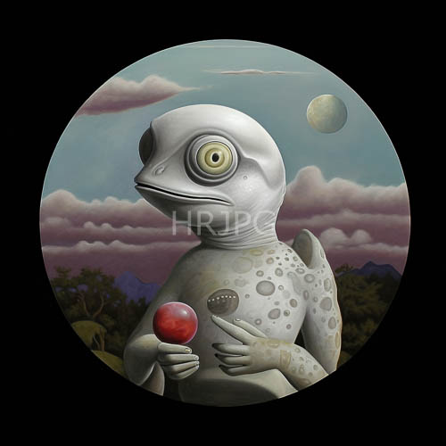 reptilian fantasy unfolds in canvas with whimsical confectionery