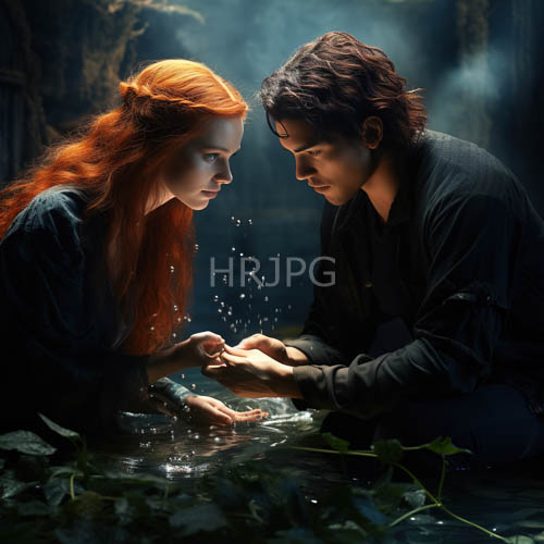 misty cave setting unfolds intense romantic connection through soft morning light