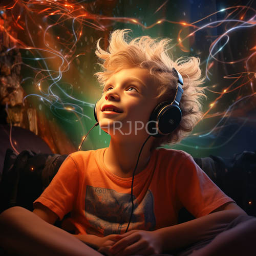 High Resolution: Childhood Imagination Unfolds in Vibrant Neon Light Trails and Darkened Backgrounds download. | HRJPG.com
