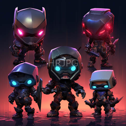 miniature combatants stand united against fiery light gradient backgrounds