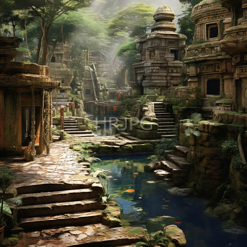 jungle temples amidst ancient vibrant and serene forested waterways